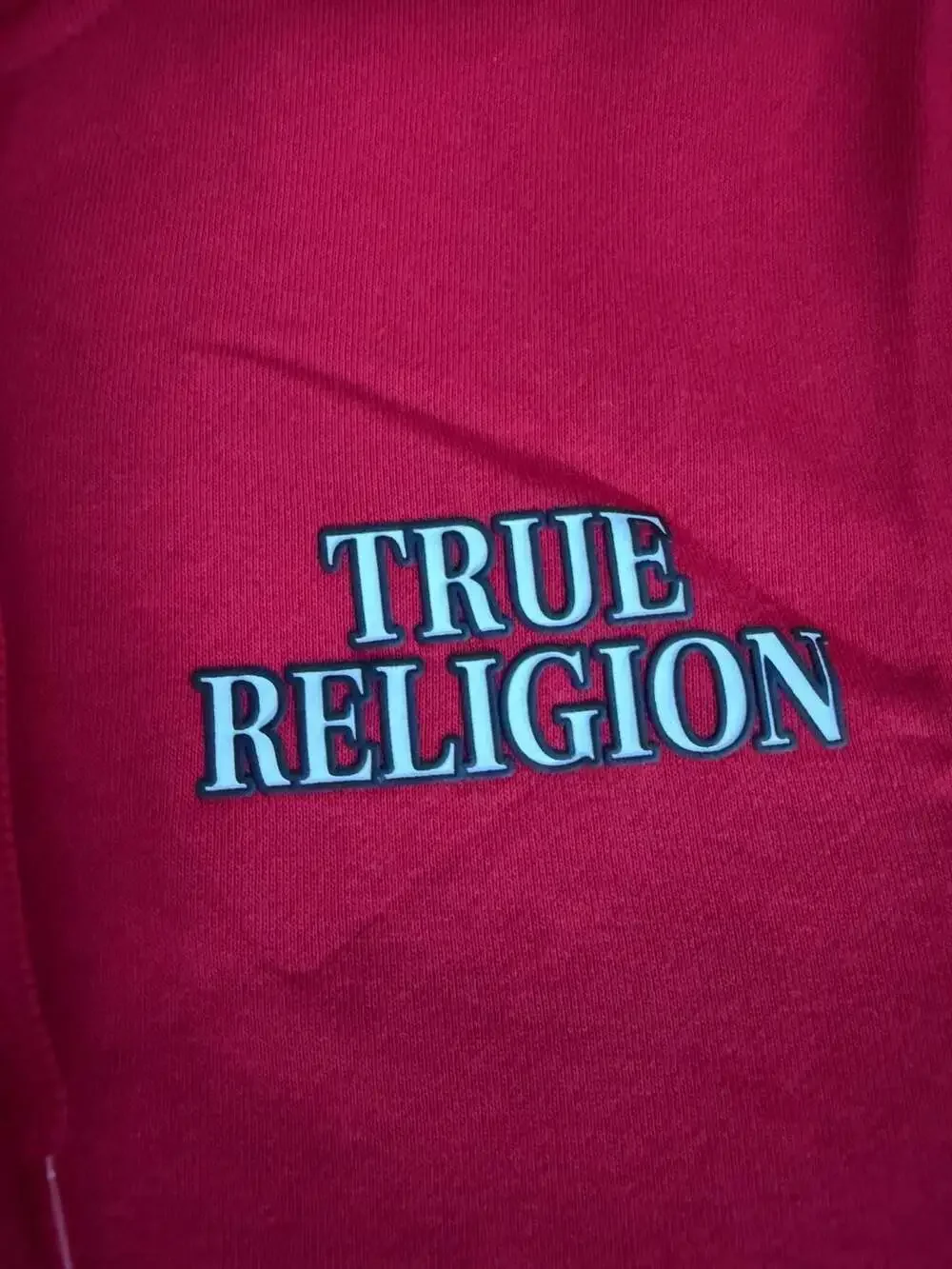 True Religion HS Filled AOP Zip Hoodie Trv Red Size M